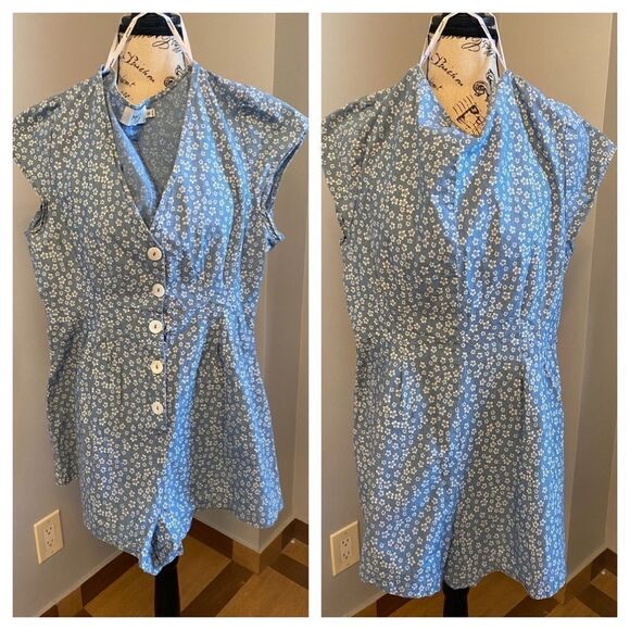 MINKPINK Jaye Chambray Floral Romper - Picture 2 of 8